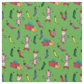 セウス博士 |グラインチ | Cindy-Lou Who Pattern ファブリック (クローズアップ)