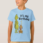 セウス博士 |グランインター冬誕生日 Tシャツ<br><div class="desc">このおもしろいをチェックアウトDr. Suess Grinch Winter誕生日Boyシャツ。</div>