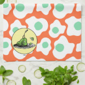 セウス博士 |グリーンエッグとハムアイコン キッチンタオル (折り畳み)