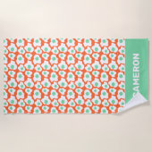 セウス博士 |グリーンエッグとハムアイコン ビーチタオル (正面)