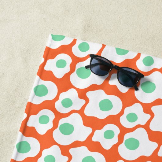 セウス博士 |グリーンエッグとハムアイコン ビーチタオル (インサイチュ)