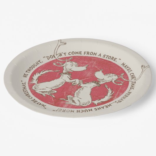 セウス博士 |ザインチ |マックス – クリスマス引用文 ペーパープレート (アングル)