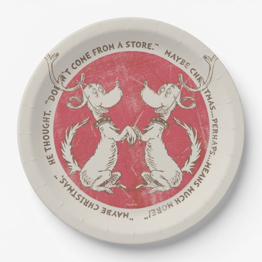 セウス博士 |ザインチ |マックス – クリスマス引用文 ペーパープレート (正面)