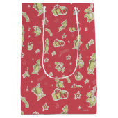 セウス博士 |ザインチ |レッドクリスマスパターン ミディアムペーパーバッグ (裏面)