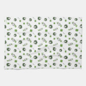 セウス博士 ハットクローバー柄の猫 キッチンタオル (横)