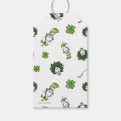 セウス博士 ハットクローバー柄の猫 ギフトタグ (正面)