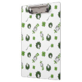 セウス博士 ハットクローバー柄の猫 クリップボード (左)