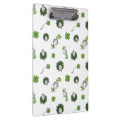 セウス博士 ハットクローバー柄の猫 クリップボード (右)