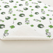 セウス博士 ハットクローバー柄の猫 シェルパブランケット (3/4)