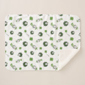 セウス博士 ハットクローバー柄の猫 シェルパブランケット (正面(横))