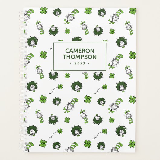 セウス博士 ハットクローバー柄の猫 プランナー手帳 (正面)