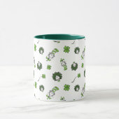 セウス博士 ハットクローバー柄の猫 マグカップ (中央)