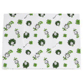 セウス博士 ハットクローバー柄の猫 ラージペーパーバッグ (正面)