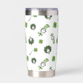 セウス博士 ハットクローバー柄の猫 保温保冷タンブラー (背面)