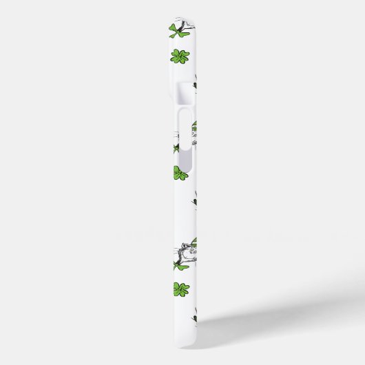 セウス博士 ハットクローバー柄の猫 Case-Mate iPhoneケース (裏面 / 左)