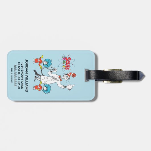 セウス博士 |ハットシーズ科学の猫 ラゲッジタグ (裏面横)