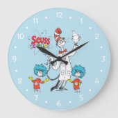 セウス博士 |ハットシーズ科学の猫 ラージ壁時計 (正面)