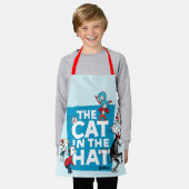 セウス博士 |ハットロゴの猫 – キャラクター エプロン (着用した状態)