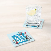 セウス博士 |ハットロゴの猫 – キャラクター スクエアペーパーコースター (インサイチュ)