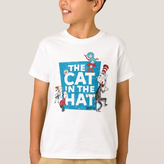 セウス博士 |ハットロゴの猫 – キャラクター トライブレンドＴシャツ (正面)