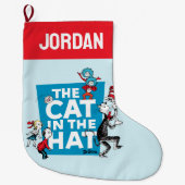 セウス博士 |ハットロゴの猫 – キャラクター ラージクリスマスストッキング (正面)