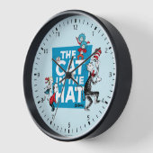 セウス博士 |ハットロゴの猫 – キャラクター 壁時計 (傾斜)