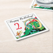 セウス博士 |ハッピーバースデー スクエアペーパーコースター (アングル)