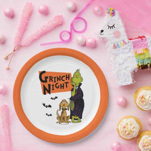 セウス博士 |ハロウィーンのナイトグラフィック ペーパープレート (パーティー)