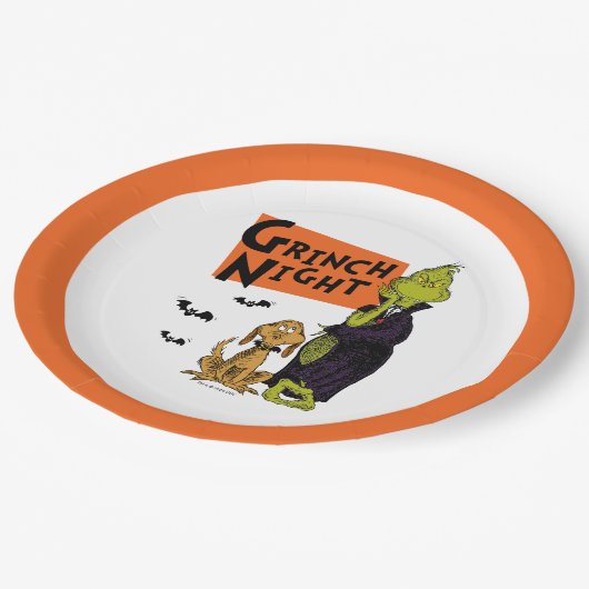 セウス博士 |ハロウィーンのナイトグラフィック ペーパープレート (アングル)