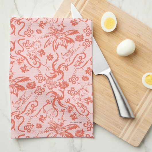 セウス博士 |フローラ母の日のパターン キッチンタオル (四つ折り)