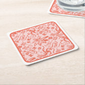 セウス博士 |フローラ母の日のパターン スクエアペーパーコースター (アングル)