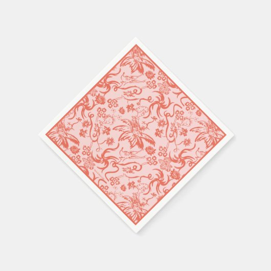 セウス博士 |フローラ母の日のパターン スタンダードカクテルナプキン (角)