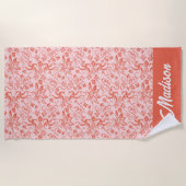 セウス博士 |フローラ母の日のパターン ビーチタオル (正面)