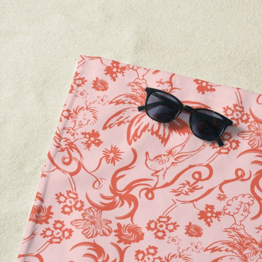 セウス博士 |フローラ母の日のパターン ビーチタオル (インサイチュ)