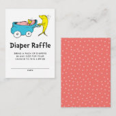 セウス博士 |ワンフィッシュ – 女の子ベビーおむつラッフル エンクロージャーカード (正面/裏面)