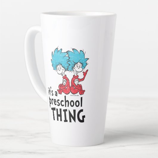 セウス博士 |先生幼稚園の事 カフェラテマグ (左アングル)