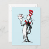 セウス博士 |帽子とクリンクレビンの猫 ポストカード (正面/裏面)