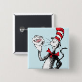 セウス博士 |帽子とクリンクレビンの猫 缶バッジ (正面&裏面)