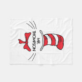 セウス博士 |帽子のカスタム先生名 フリースブランケット (正面(横))