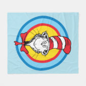 セウス博士 | 帽子の中の猫 フリースブランケット (正面(横))