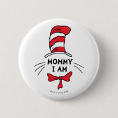 セウス博士 |帽子の中の猫 – ママ 缶バッジ (正面)