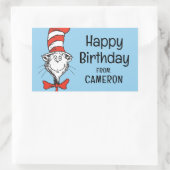 セウス博士 |帽子の中の猫 – ヴィンテージ 長方形シール (バッグ)