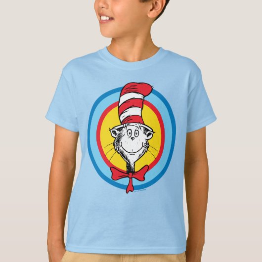 セウス博士 | 帽子の中の猫 Tシャツ (正面)