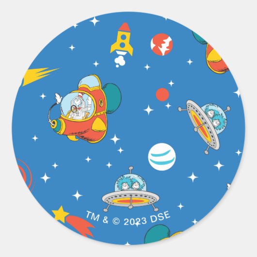 セウス博士 |帽子の宇宙 ラウンドシール (正面)