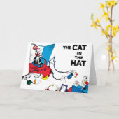 セウス博士 |帽子の猫がクリーンアップ カード (黄色い花)