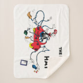 セウス博士 |帽子の猫がクリーンアップ シェルパブランケット (正面)