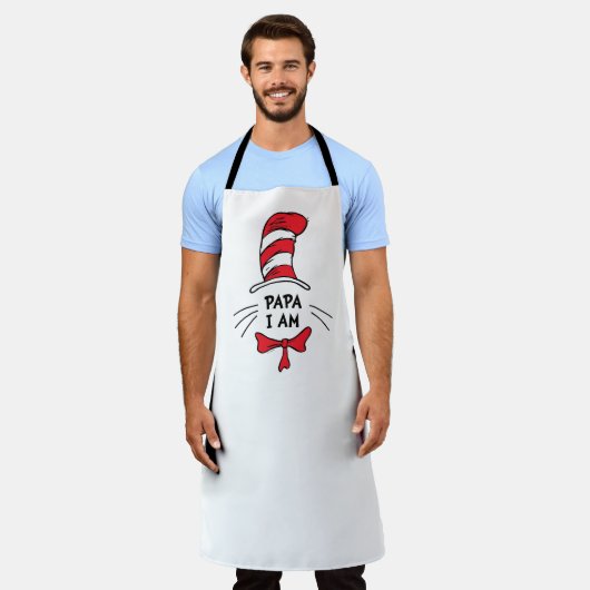 セウス博士 |帽子の猫 – Papa I am エプロン (着用した状態)