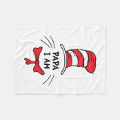 セウス博士 |帽子の猫 – Papa I am フリースブランケット (正面(横))