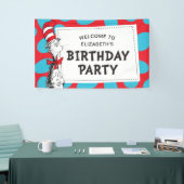 セウス博士 |帽子の誕生日パーティーで猫 横断幕 (トレードショー)