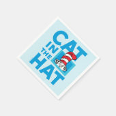 セウス博士 |帽子ロゴの猫 スタンダードカクテルナプキン (角)